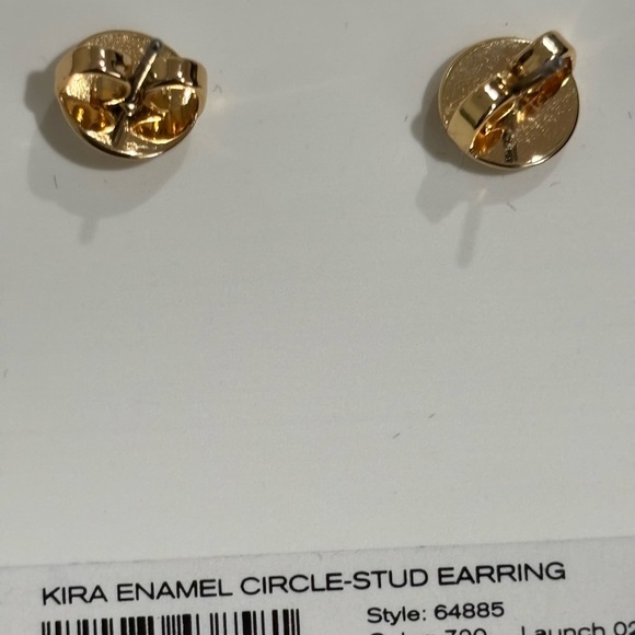 New! Tory Burch - Black - Kiara Stud Earrings - Picture 2 of 2